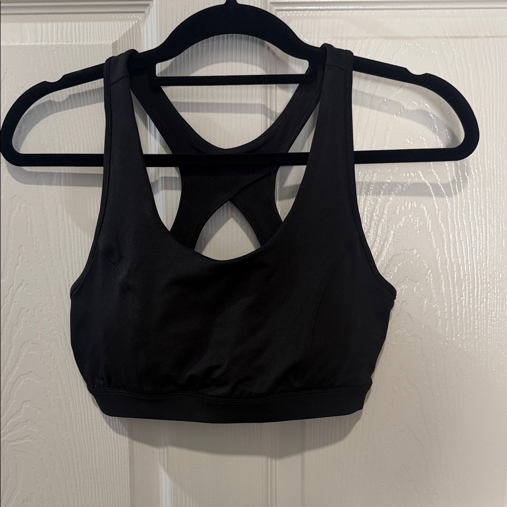 tek gear Black Racerback Sports Bra with Mesh Keyhole